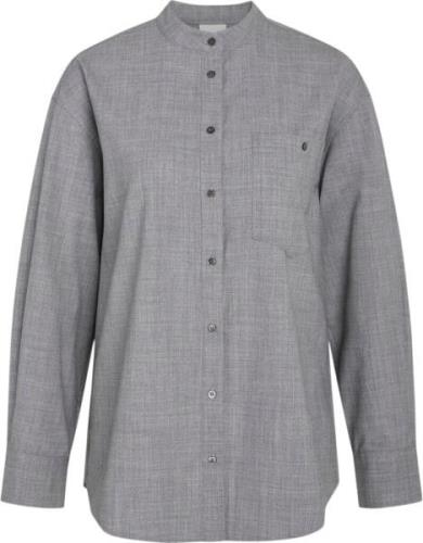 Heartmade ¤ Mivan Shirt HM ¤ Kvinde Grey Langærmede Skjorter Str 40 - ...