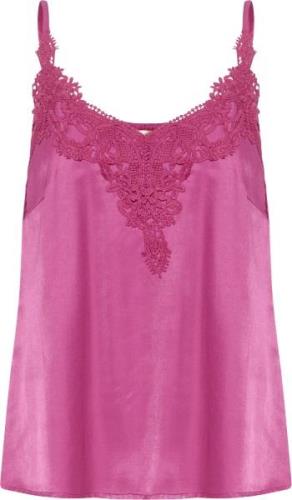 Cream Cranna Top Kvinde Fuchsia Red Tanktoppe Str 40 - hos Magasin