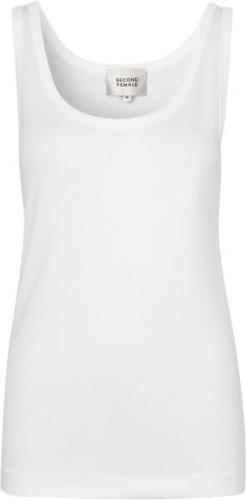 Second Female Ambra Tanktop Kvinde White Tanktoppe Str L - hos Magasin