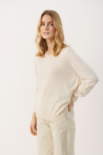 Part Two Adeline PU Kvinde Beige Sweaters Relaxed Fit Str L - hos Maga...