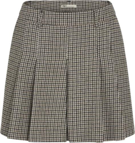 PBO ¤ Shorty Skirt ¤ Kvinde Check Korte Nederdele Str 40 - hos Magasin