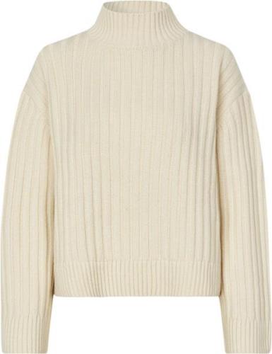 Modström Fultonmd Wool rib Tneck Kvinde Summer Sand Sweaters Str L - h...