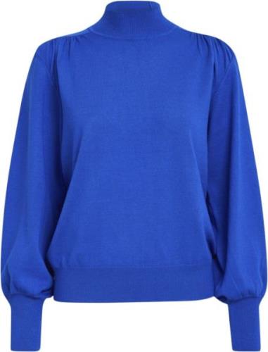 Minus Msilma Mock Neck Pullover Kvinde Olympian Blue Sweaters Str L - ...