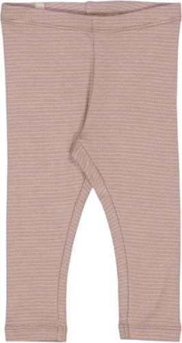 Wheat Rib Leggings Str 2 år / 92 cm - Lilac Stripe Leggings Bomuld hos...