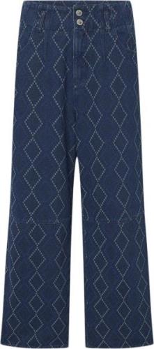 HUNKØN Trinity Trousers Kvinde Dark Denim Bukser Str L - Denim hos Mag...