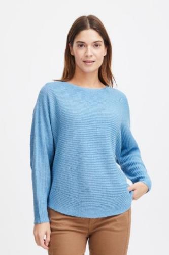 Fransa Freretta PU 3 Kvinde Endless Sky Melange Sweaters Str L - hos M...