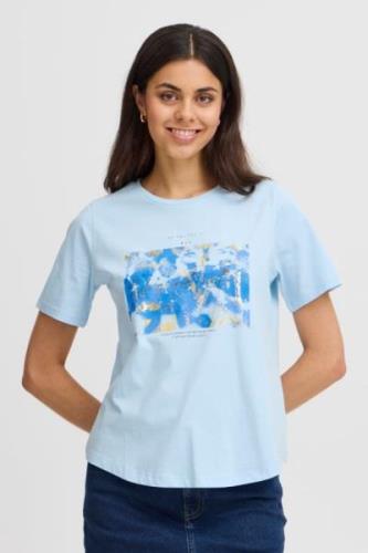 Fransa Fralli TEE 1 Kvinde Cool Blue Kortærmede T-shirts Regular Fit S...