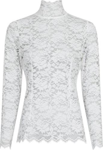 Neo Noir Liza Laceflower Blouse Kvinde White Langærmede Bluser Str 40 ...