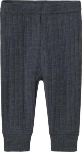 Name It Nbmwang Wool Needle Longjohn Solid Str 68 - Ombre Blue Legging...