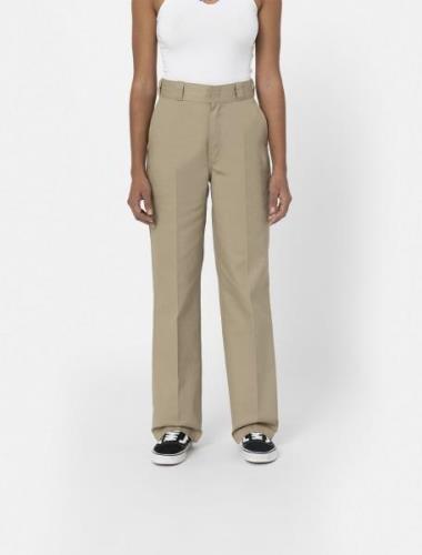 Dickies 874 Workpant REC W Khaki Kvinde Khaki Bukser Med Brede Ben Str...