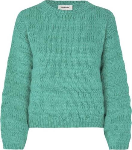 Modström Grovermd Wool Oneck Kvinde Atlantis Sweaters Str L - Uld hos ...