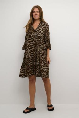 Kaffe Kahera Amber Dress Printed Kvinde Classic Leopard Korte Kjoler S...