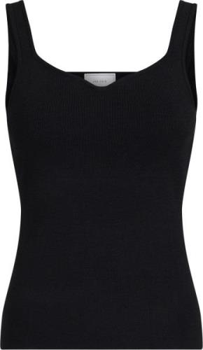 Neo Noir Hanora Knit Top Kvinde Black Tanktoppe Str 40 - hos Magasin