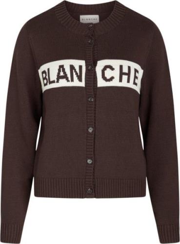 Blanche Latifahbl Cardigan Kvinde Major Brown Cardigans Str XL - Uld h...