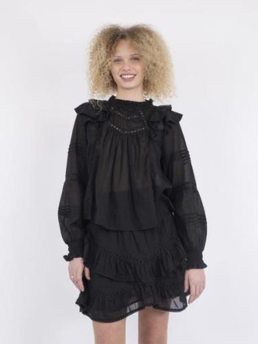 Neo Noir Simkie S Voile Blouse Kvinde Black Langærmede Bluser Str 40 -...