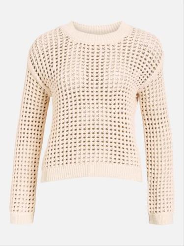 Object Objcharlie L/S Knit Pullover Noos Kvinde Sandshell Sweaters Str...