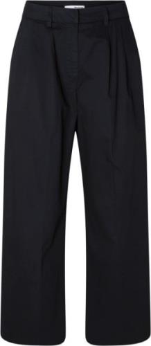 Selected Femme Slfmerla HW Extra Wide Pant Kvinde Mørkeblå Bukser Med ...