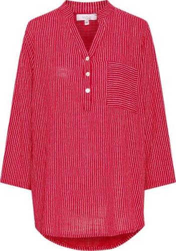 Sorbet Sbalexa Stribe Blouse Kvinde Ribbon Red Langærmede Bluser Str L...