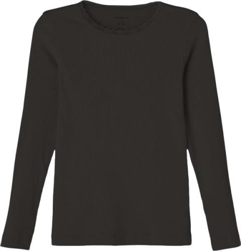 Name It Nkfkab LS Slim TOP Noos Str 116 - Blå Langærmede T-shirts hos ...