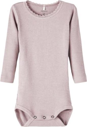 Name It Nbfkab LS Body Noos Str 92 - Sepia Rose Langærmede Bodies hos ...