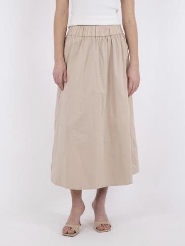 Neo Noir Yara Poplin Skirt Kvinde Dark Sand Maxi Nederdele Str 40 - ho...