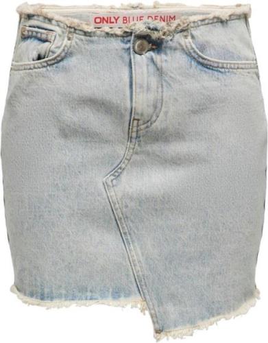 ONLY Onlkhloe REG RW RED DNM Skirt CRO Kvinde Light Blue Denim Korte N...