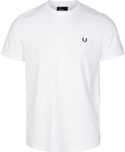 Fred Perry Ringer Tshirt Mand Hvid Kortærmede T-shirts Str L - Bomuld ...