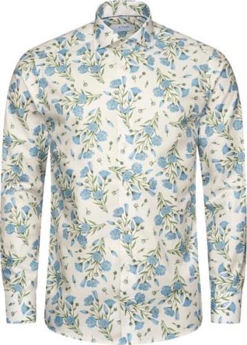 ETON Contemporary Fit White Melange Floral Signature Twill Shirt Mand ...