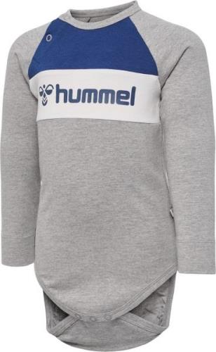 Hummel Hmlmurphy Body L/S Str 2 år / 92 cm - Grå Langærmede Bodies hos...