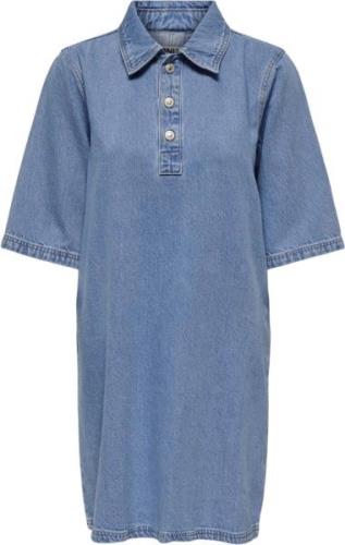 ONLY Onlgry S/S Dress DNM AZG Kvinde Light Blue Denim Korte Kjoler Reg...