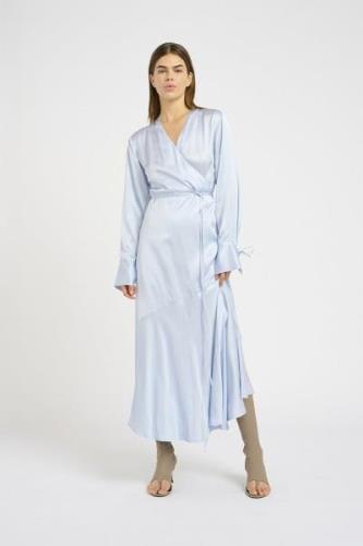 Gestuz Sachinagz Wrap Dress Kvinde Heather Midi Kjoler Str 40 - hos Ma...