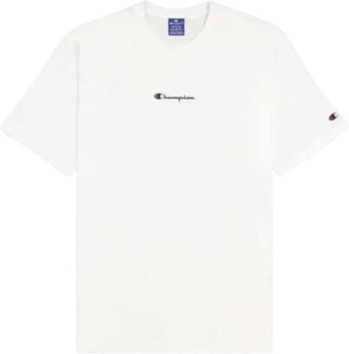 Champion Crewneck Tshirt Mand White Kortærmede T-shirts Str L - Bomuld...