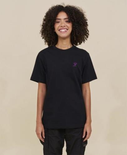 Cartel Copenhagen Cartel Scallop Embroidered Tee Kvinde Nero Kortærmed...