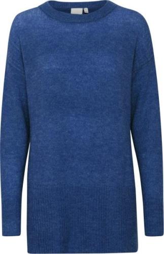 ICHI Ihkamara Long LS Kvinde True Blue Sweaters Str L - hos Magasin