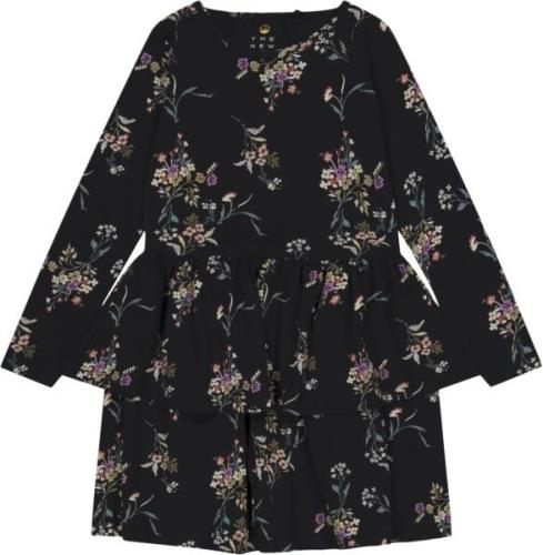 The New Tniris L_S Dress Str 110-116 cm/5-6 år - Black Beauty Flow Kjo...