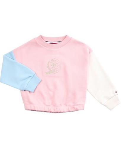 Tommy Hilfiger Icon Colorblock Sweatshirt Str 5 år / 110 cm - Pink Sha...