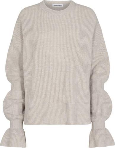 Designers Remix Carmen Drape Knit Kvinde Grå Sweaters Str l - hos Maga...