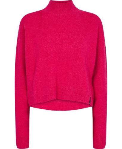 Superdry Vintage Essential Mock Neck Kvinde Hot Pink Sweaters Str XS -...