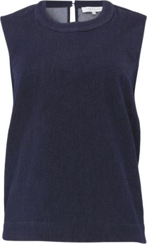 CONTINUE Cosma top Kvinde Denim Blue Toppe Str L - Denim hos Magasin