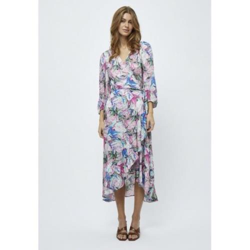 Minus Mercy Maxi Dress 3 Kvinde Super Pink Print Midi Kjoler Str 42 - ...