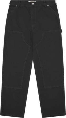 Woodbird Wbdenise Carpenter Pants Kvinde Black Bukser Med Brede Ben St...