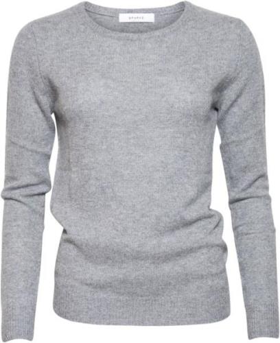 SPARKZ Copenhagen Pure Cashmere Oneck Pullover Kvinde Dark Grey Melang...