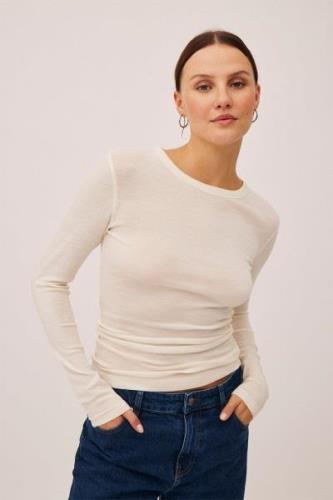 Magasin Cilla 1 RWS Merino Wool Kvinde Cream Sweaters Str XL Merino