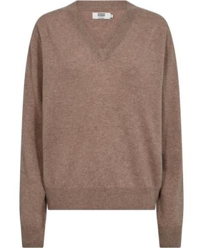 Magasin Mabel 10 100% Cashmere Kvinde Sand Melange Sweaters Str L Cash...