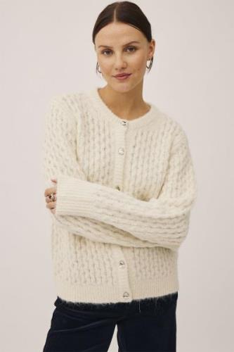 Magasin Avelyn 3 GRS Kvinde Star White Cardigans Str L