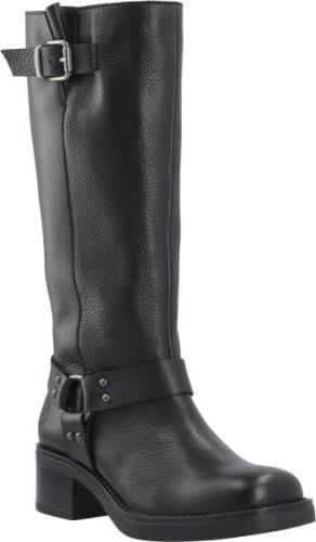 Cashott Casrikke Tall Biker Boot Leather Kvinde Black Cowboy & Biker S...