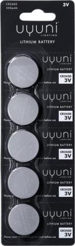 Uyuni Cr2450 Battery, 3V, 550mah 5 Pack Silver - Led Stearinlys hos Ma...