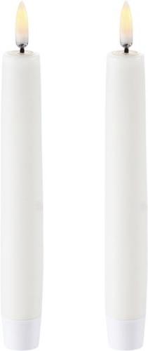 Uyuni LED Taper Candle Twin Pack - Nordic White - 2,3 x 15 cm Hvid - L...