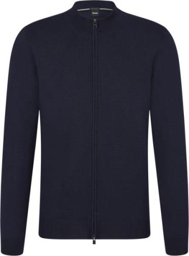 BOSS Balonso Mand Dark Blue Cardigans Str S - Uld hos Magasin