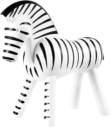 Kay Bojesen Zebra Sort, Hvid Str H: 14 cm - Figurer Træ hos Magasin